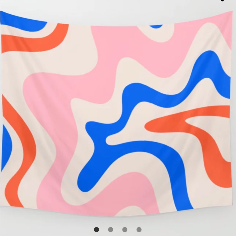 Society6 Retro Liquid Swirl Tapestry